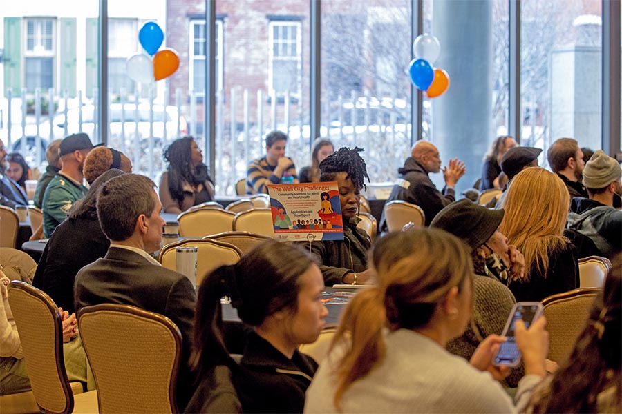 People at a Well City Challenge launch event