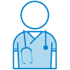 Icon of a doctor with a stethoscope
