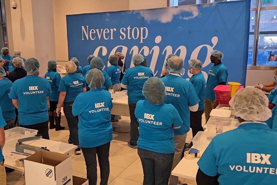 Blue Crew Share Food lobby event
