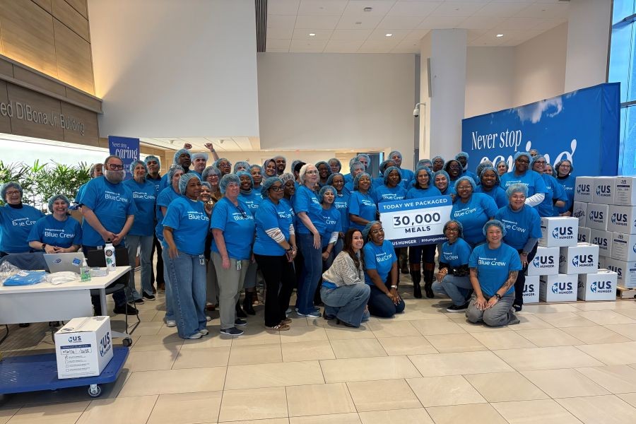Blue Crew Share Food lobby event