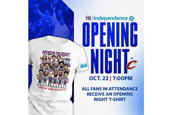 Philadelphia 76ers Opening Night graphic